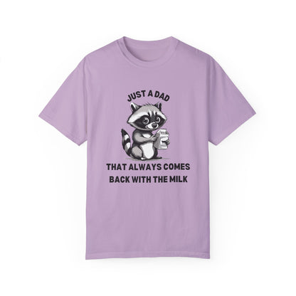 Raccoon Cartoon Tshirt | Milk Dad Comes Back Funny Shirt | Father's Day Shirt | Raccoon Milk Carton Father's Day Funny | Comfort Colors