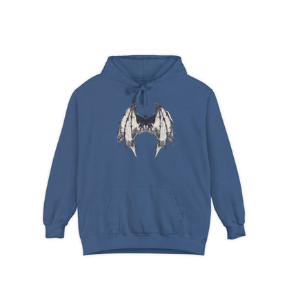 Halloween Bat Graphic Bow Coquette Hoodie | Halloween Hoodie | Spooky Season Hoodie | Fall Hoodie | Comfort Colors