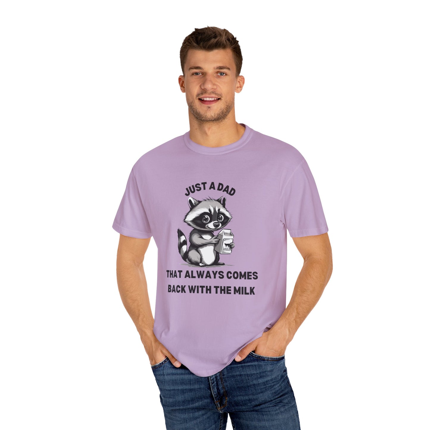 Raccoon Cartoon Tshirt | Milk Dad Comes Back Funny Shirt | Father's Day Shirt | Raccoon Milk Carton Father's Day Funny | Comfort Colors