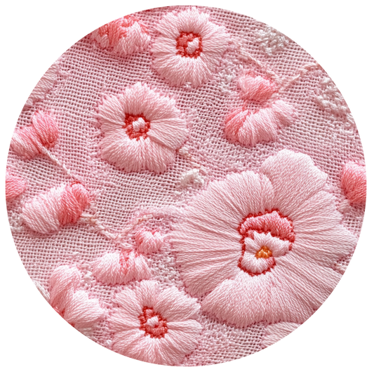 Pink Floral Embroidery