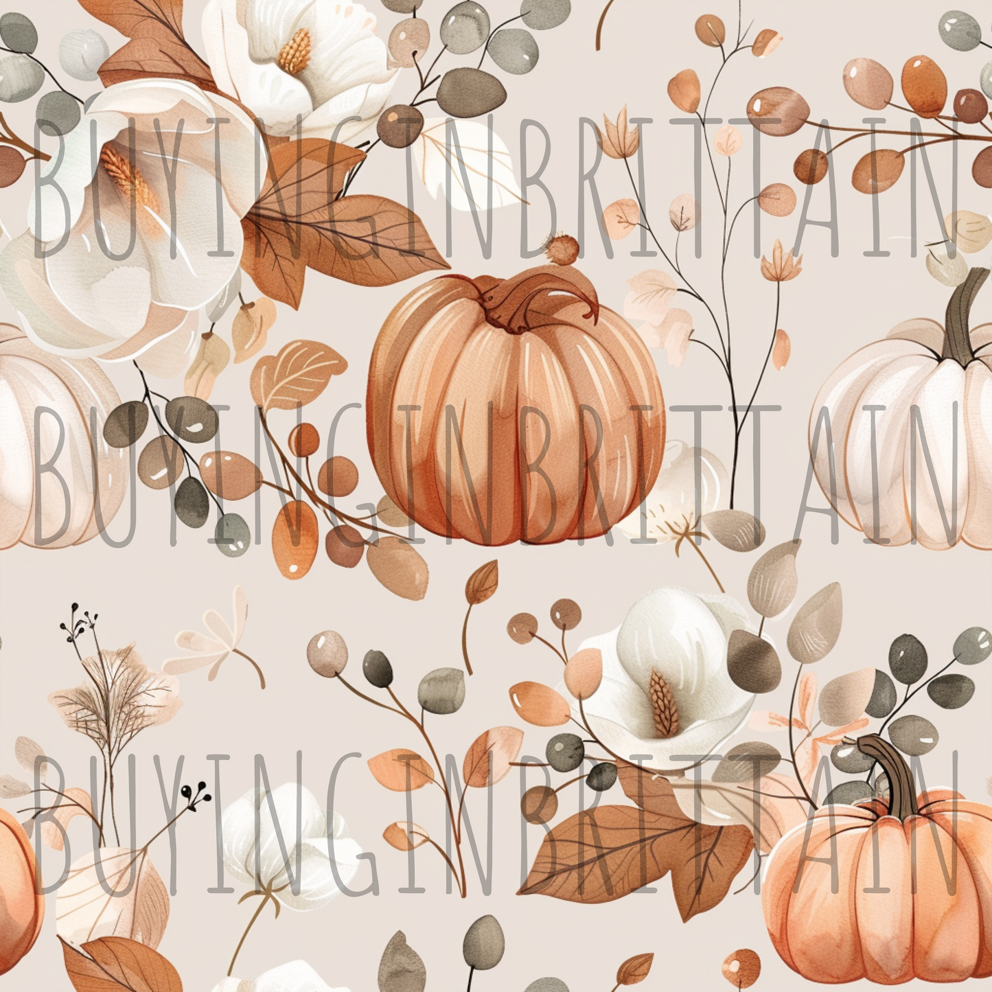 Beige Pumpkin Floral